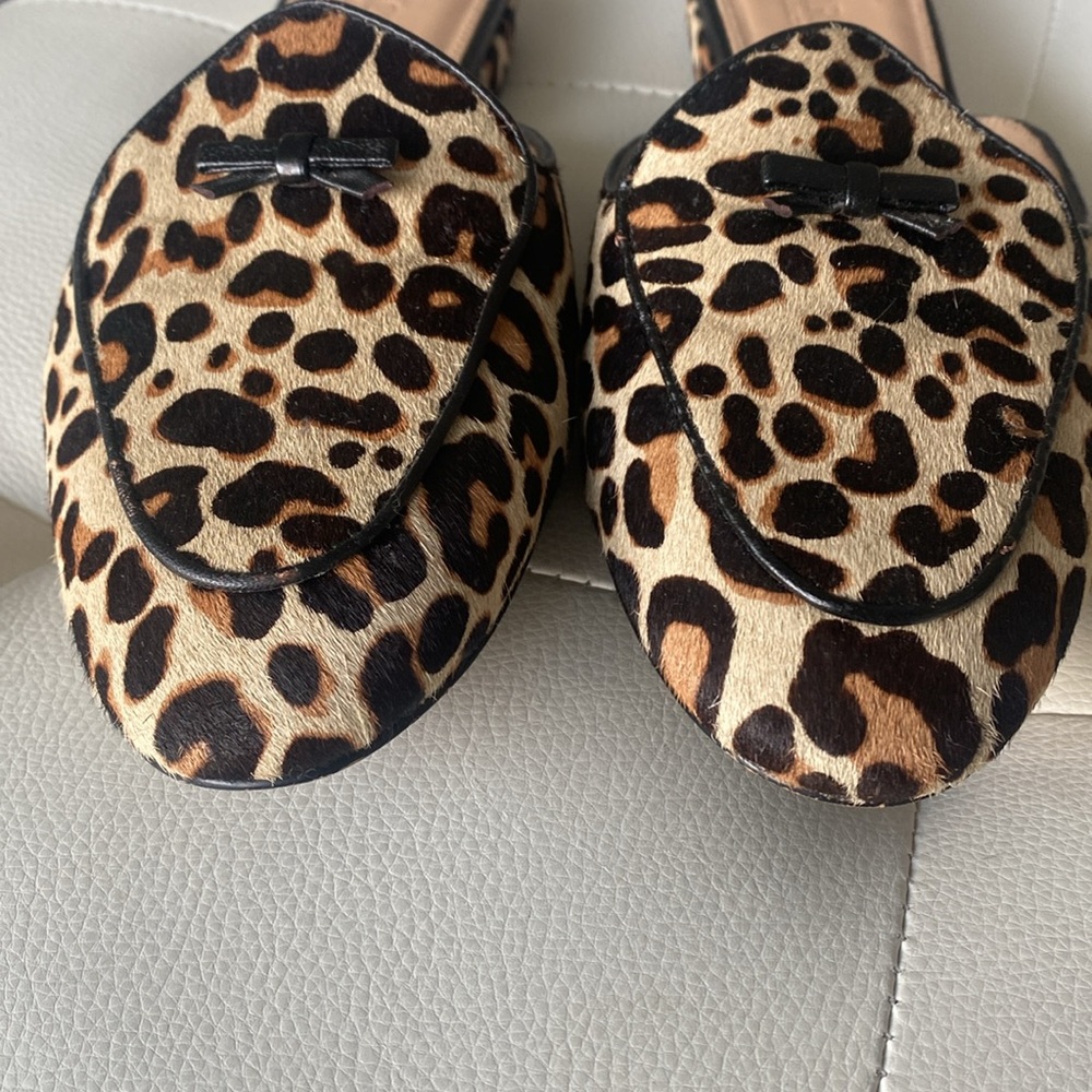 J. Crew Animal Print Mules with Black Accents - Picture 3 of 4